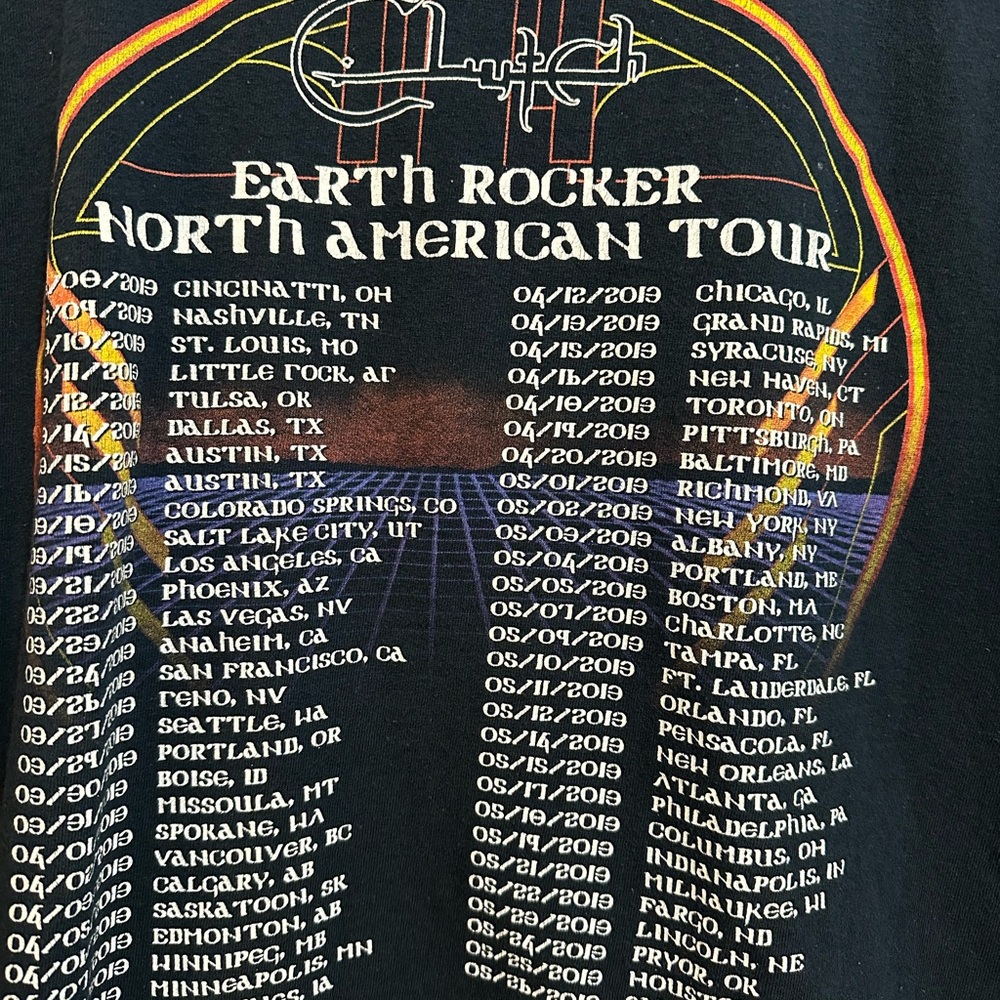 Clutch Vintage T Shirt Earth Rocker Tour 2013 Dates Size Medium - Picture 6 of 8